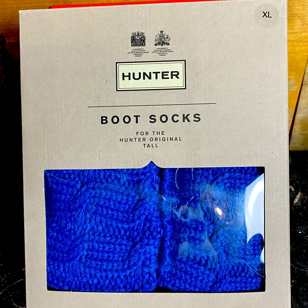 XL cable stitch tall hunter boot socks